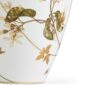 Close-up shot of Wedgwood Hummingbird Large Vase defined by expressive floral motifs and an artfully sculpted bird finial finished with 22-carat gold detailing | Kneen & Co