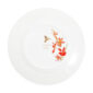Close-up shot of Wedgwood Hummingbird Salad Plate defined by expressive floral motifs and an artfully sculpted bird finial finished with 22-carat gold detailing | Kneen & Co