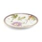 Close-up shot of Wedgwood Hummingbird Plate defined by expressive floral motifs and an artfully sculpted bird finial finished with 22-carat gold detailing | Kneen & Co
