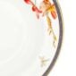 Close-up shot of Wedgwood Hummingbird Rim Soup Plate defined by expressive floral motifs and an artfully sculpted bird finial finished with 22-carat gold detailing | Kneen & Co