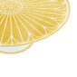 Close-up shot of Christofle Malmaison Riviera Cake Stand in yellow Limoges porcelain with hand-drawn palmette detailing | Kneen & Co