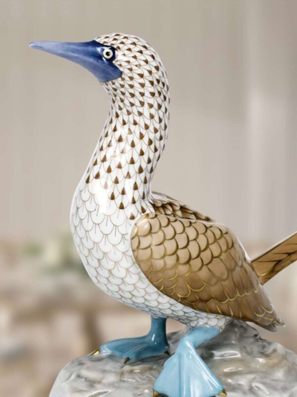 Herend Blue-Footed Booby Porcelain Figure | Kneen & Co