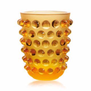Lalique Mossi Vase Amber | Kneen & Co