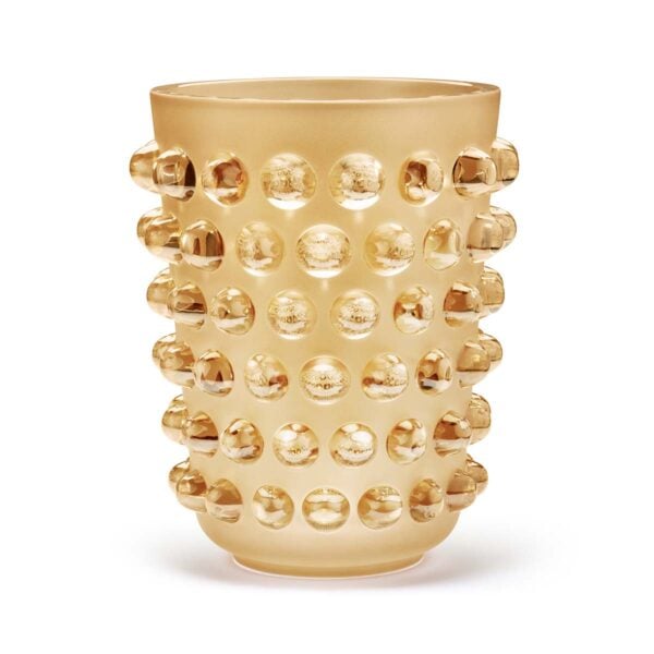 Lalique Mossi XXL Vase Gold Luster | Kneen & Co