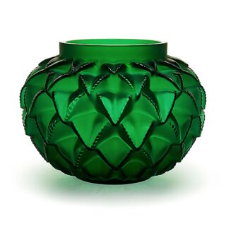 Lalique Languedoc Small Vase Green | Kneen & Co