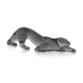 Lalique Zeila Panther Small Sculpture Gray | Kneen & Co