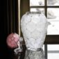 Lalique Anemones Vase Clear set on table | Kneen & Co