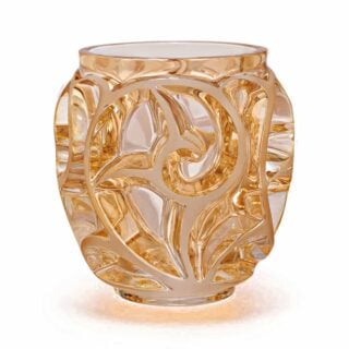 Lalique Tourbillons Small Vase Gold Luster | Kneen & Co