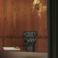 Lalique Bacchantes Vase Bronze set on table | Kneen & Co