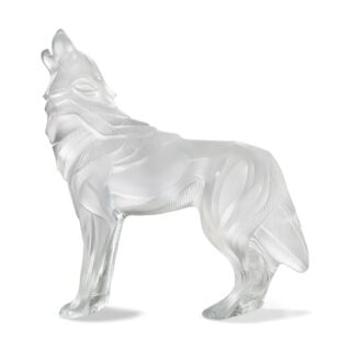 Lalique Wolf Sculpture Clear | Kneen & Co