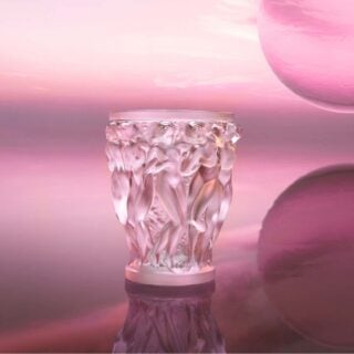 Lalique Bacchantes Vase Pink Luster | Kneen & Co