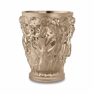 Lalique Bacchantes Grand Vase with Moon-Gold Leaves