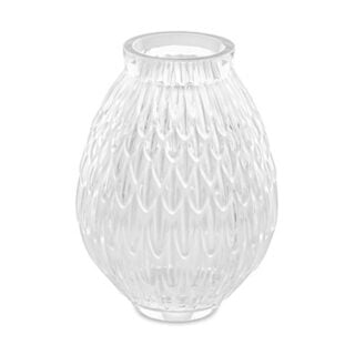 Lalique Plumes Small Vase Clear | Kneen & Co