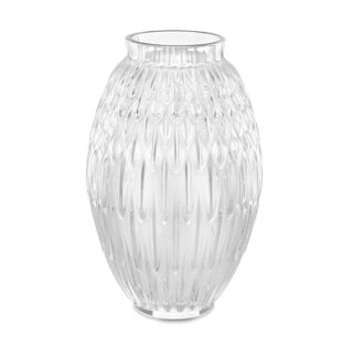 Lalique Plumes Vase Clear | Kneen & Co