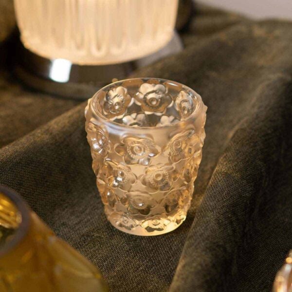 Lalique Anemones Votive Gold Luster | Kneen & Co