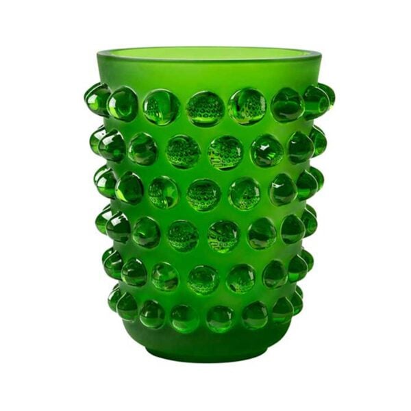 Lalique Mossi Vase Green Amazon | Kneen & Co