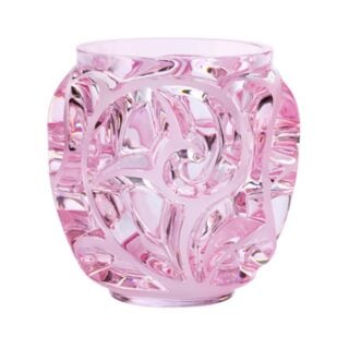 Lalique Tourbillons Small Vase Pink Luster | Kneen & Co