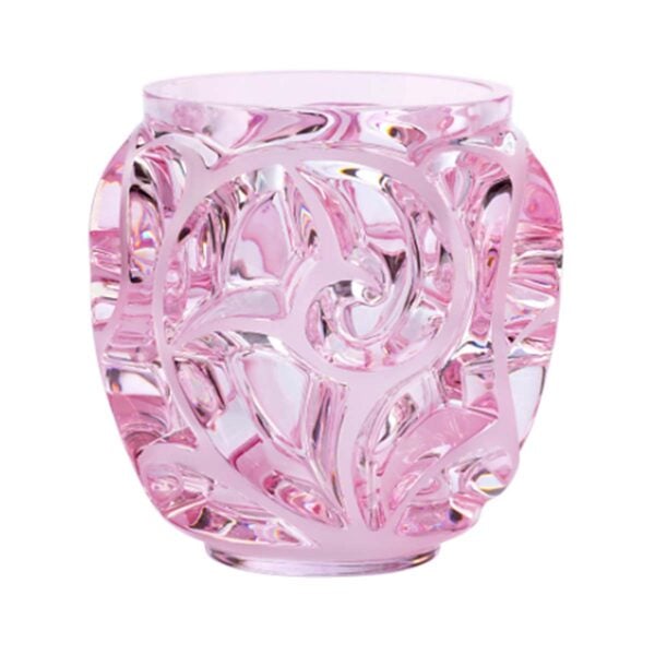 Lalique Tourbillons Small Vase Pink Luster | Kneen & Co