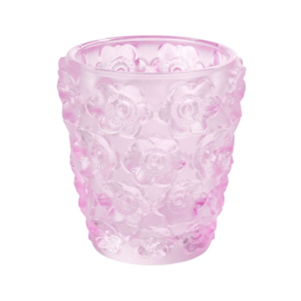 Lalique Anemones Votive Pink Luster | Kneen & Co