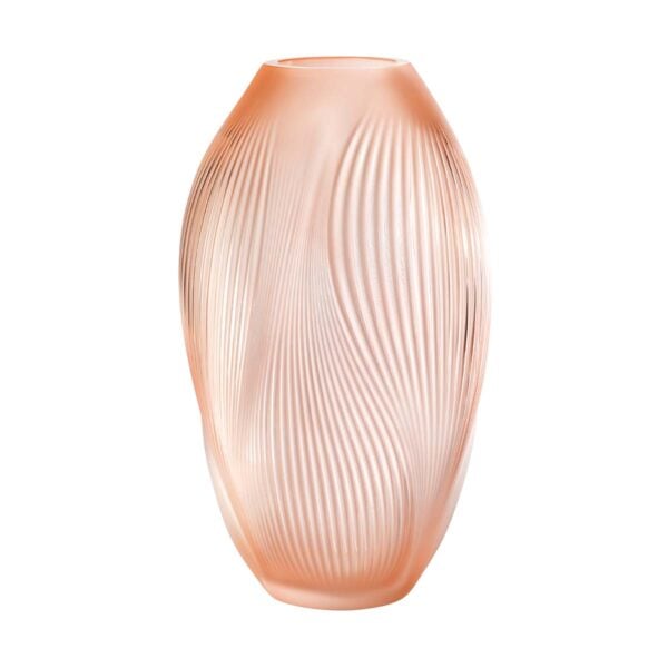 Lalique Alizé Vase with Coral Patina Crystal | Kneen & Co