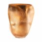 Lalique Alizé Large Vase with Pink Gold Leaves | Kneen & Co