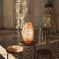 Lalique Alizé Vase with Coral Patina Crystal set on table | Kneen & Co