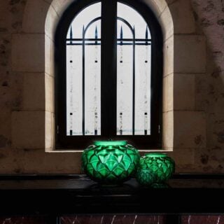 Lalique Languedoc Vase Green | Kneen & Co