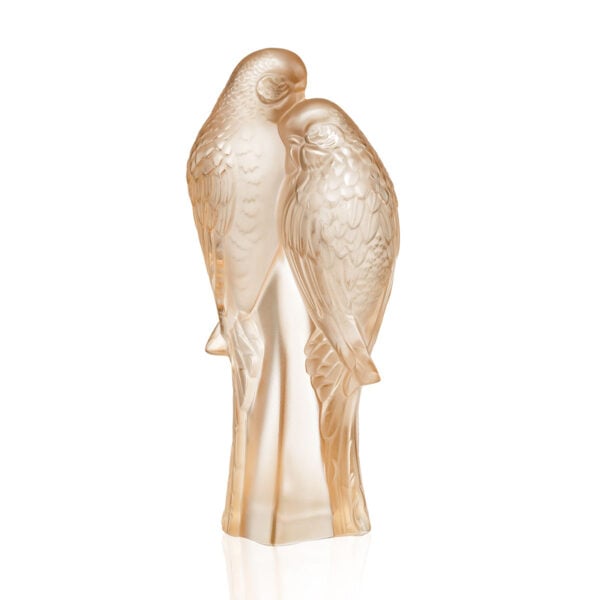 LALIQUE-Parakeets-10571700-Sculpture-2-Perruches-lustre-or-HD-1200x1200-100KB Lalique 2 Parakeets Sculpture Gold Luster | Kneen & Co