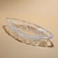 Lalique Silex Large Bowl Clear set on table | Kneen & Co