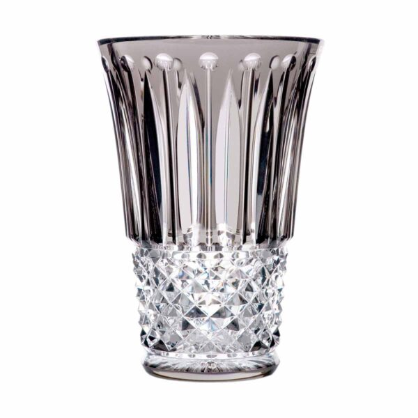 Saint-Louis Crystal Tommyssimo Flannel Grey Medium Vase | Kneen & Co