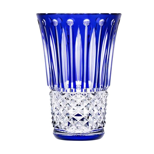 SAINTLOUIS-12448323-DARK-BLUE-TOMMYSSIMO-VASE-FRONT-1200x1200-100KB Saint-Louis Crystal Tommyssimo Dark Blue Medium Vase | Kneen & Co
