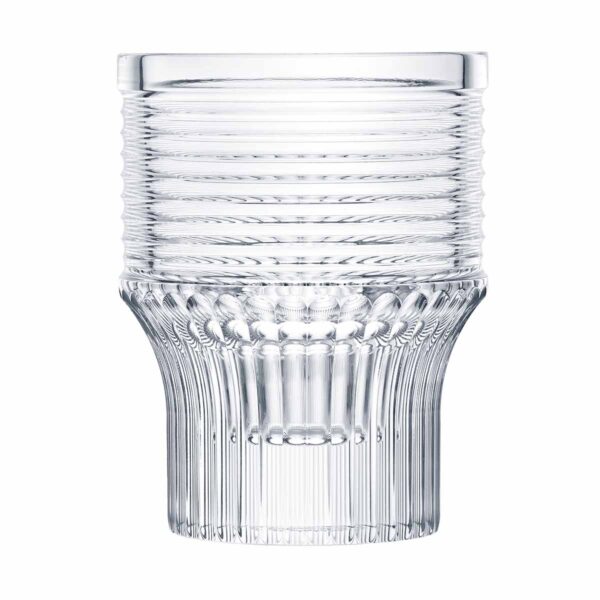 SAINTLOUIS-17074000-Cadence-Candlestick-Front Saint-Louis Crystal Cadence Candlestick H90 | Kneen & Co