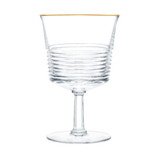 Saint-Louis Crystal Cadence Gold Rim Water Glass No. 2 | Kneen & Co