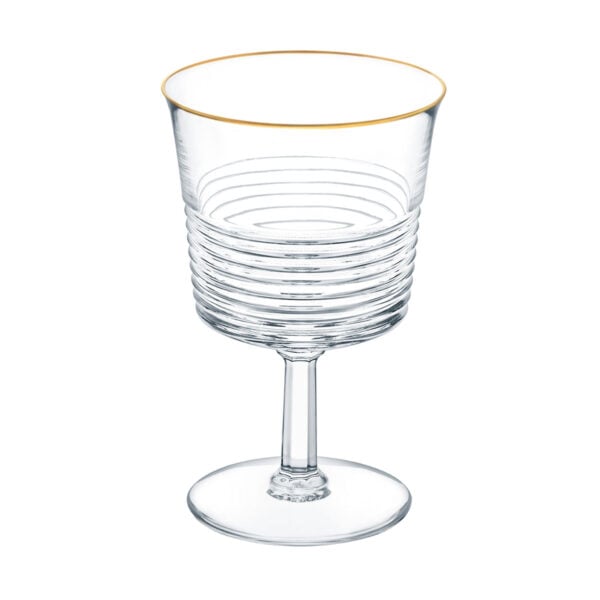 Saint-Louis Crystal Cadence Gold Rim Wine Glass No. 3 | Kneen & Co