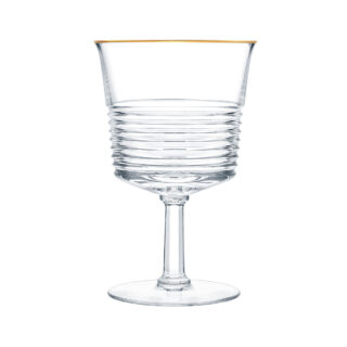 Saint-Louis Crystal Cadence Gold Rim Wine Glass No. 3 | Kneen & Co