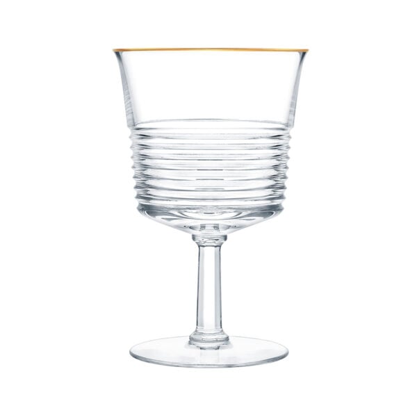 Saint-Louis Crystal Cadence Gold Rim Wine Glass No. 3 | Kneen & Co