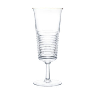 Saint-Louis Crystal Cadence Gold Rim Champagne Flute | Kneen & Co
