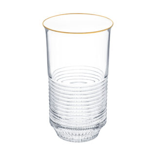 Saint-Louis Crystal Cadence Gold Rim Highball | Kneen & Co
