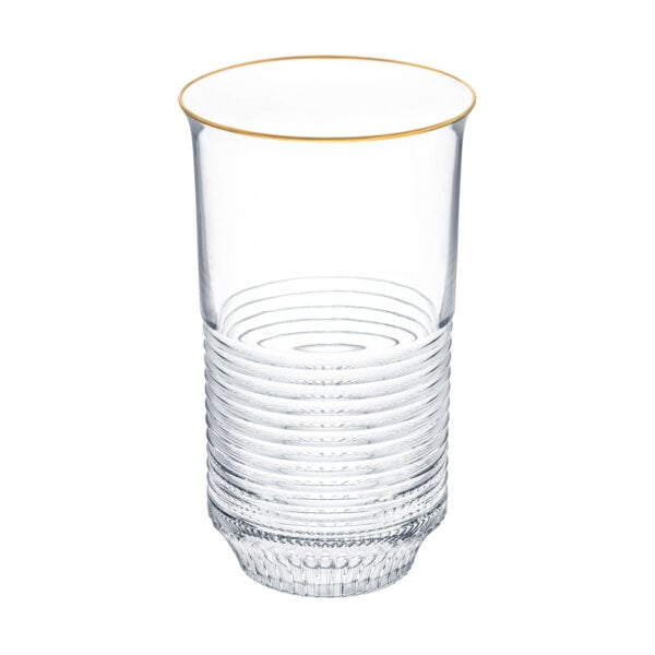Saint-Louis Crystal Cadence Gold Rim Highball | Kneen & Co