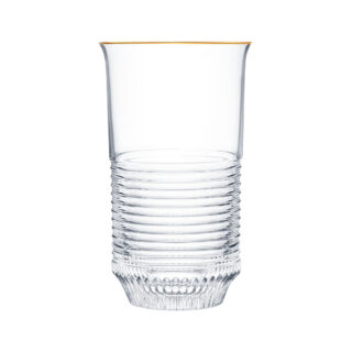 Saint-Louis Crystal Cadence Gold Rim Highball | Kneen & Co