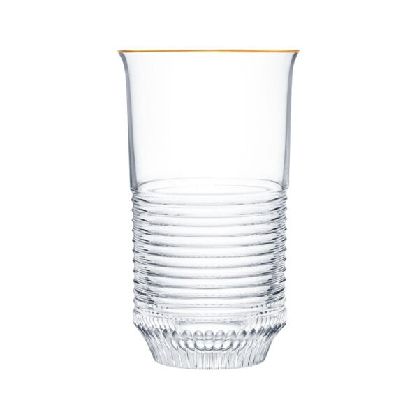 Saint-Louis Crystal Cadence Gold Rim Highball | Kneen & Co