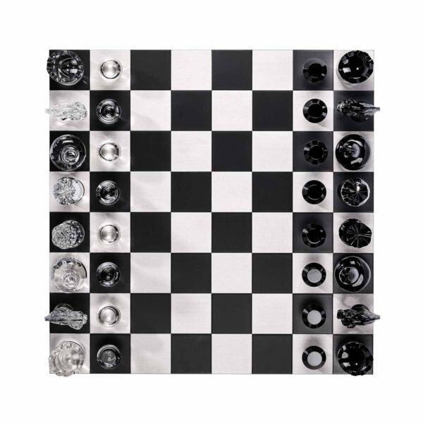 SAINTLOUIS-49014000-Chess with wooden board-Top-RVB-1200x1200-100KB Saint-Louis Crystal Cadence Jeu Classic Chess Set | Kneen & Co
