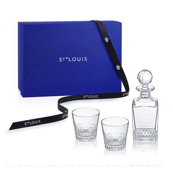 Saint-Louis Crystal Apollo Medium Old Fashioned Set with Gift Box| Kneen & Co