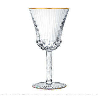 Saint Louis Crystal Apollo Gold Rim Water Glass No. 2 | Kneen & Co