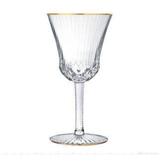 Saint Louis Crystal Apollo Gold Rim Wine Glass No. 3 | Kneen & Co