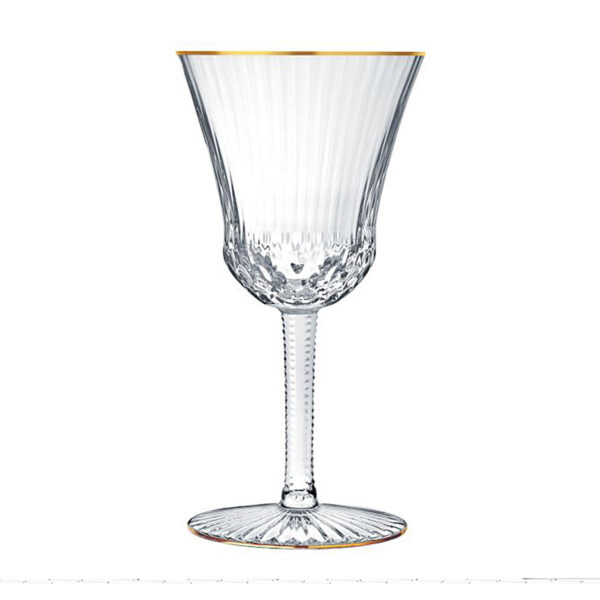 Saint Louis Crystal Apollo Gold Rim Wine Glass No. 3 | Kneen & Co