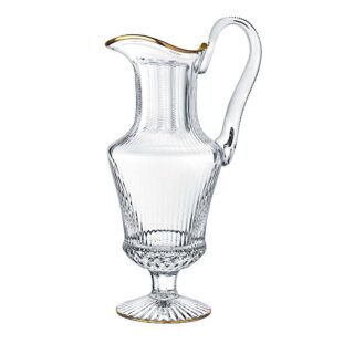 Saint Louis Crystal Apollo Gold Rim Water Jug | Kneen & Co