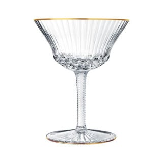 Saint Louis Crystal Apollo Gold Rim Champagne Coupe | Kneen & Co