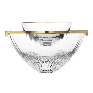 Saint Louis Crystal Apollo Gold Rim Caviar Set | Kneen & Co