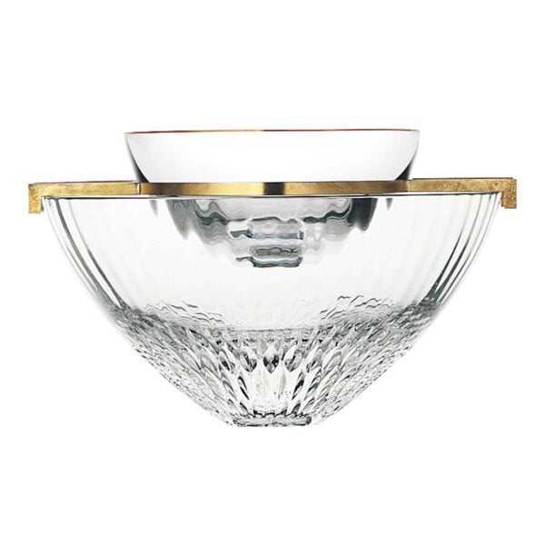 Saint Louis Crystal Apollo Gold Rim Caviar Set | Kneen & Co